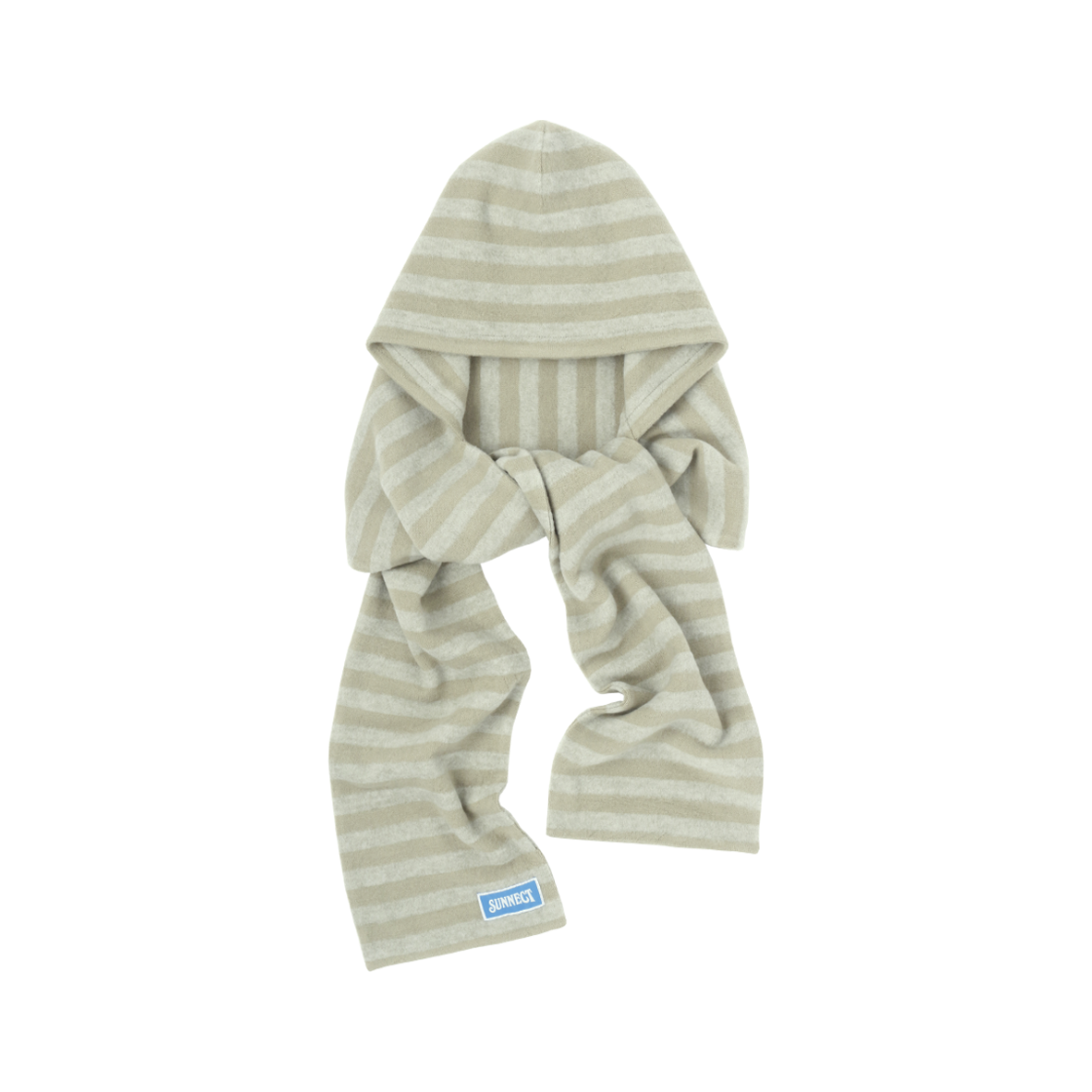 SNCT25FAC010SG SUNNECT Stripe Hooded Scarf Sage