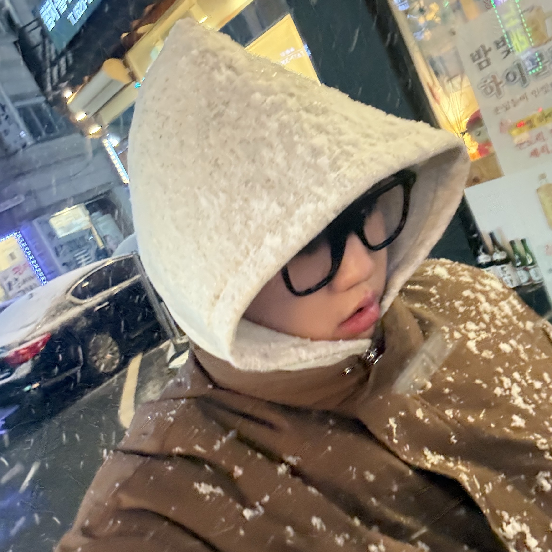 IAB Studio 24 Christmas Hoodie Burgundy Oatmeal, Stone Island 4100010 Crinkle Reps NY Recycled Nylon Down Jacket with Wind Resistance Military Green - 25FW 착용 스타일 - 1