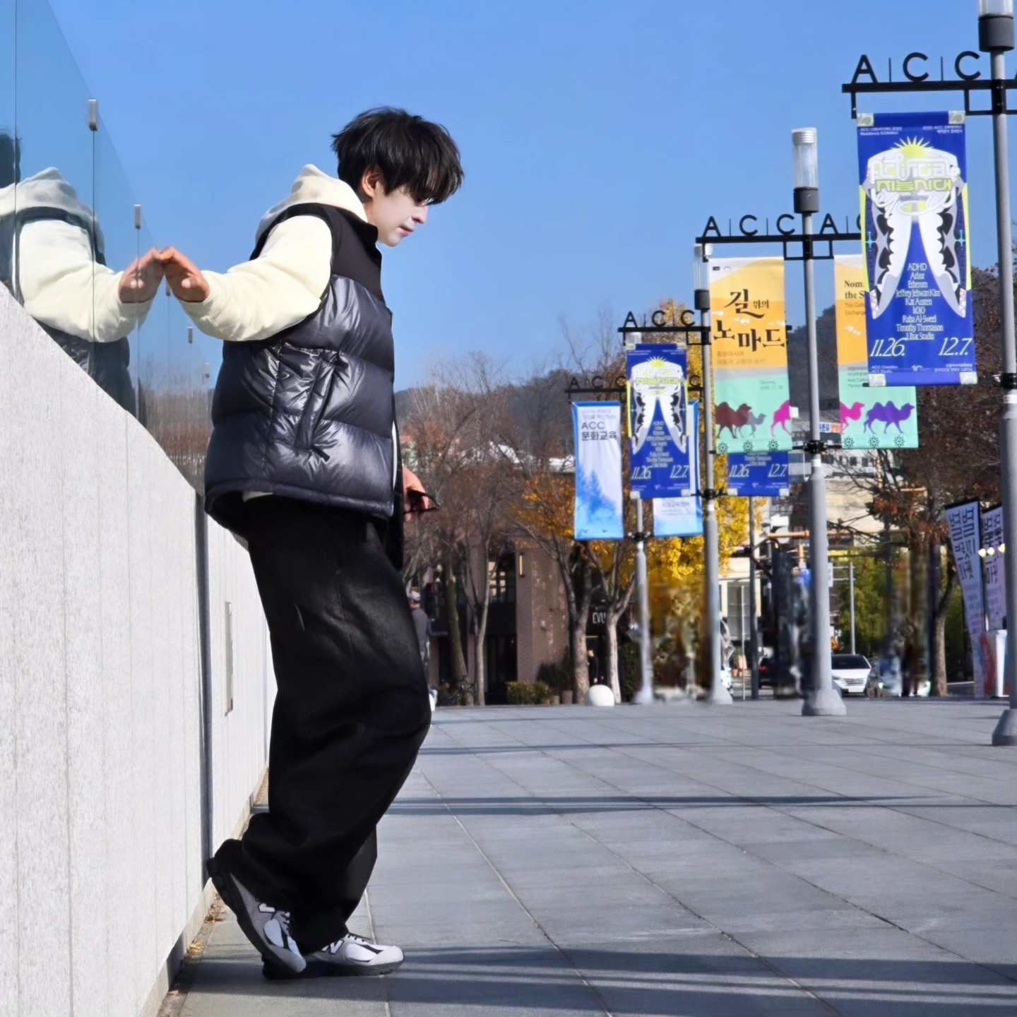 The North Face Novelty Nuptse Vest RDS Dark Gray - 25FW, Nike Club Fleece Pullover Hoodie Light Khaki 착용 스타일 - 1