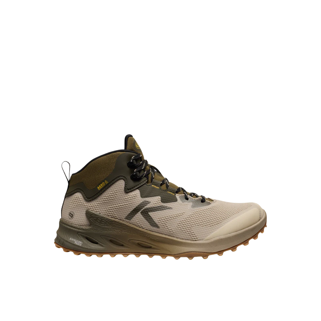 킨 자이오닉 NXT 워터프루프 하이킹 부츠 브린들 레몬 커리(Keen Zionic NXT Waterproof Hiking Boots Brindle Lemon Curry)