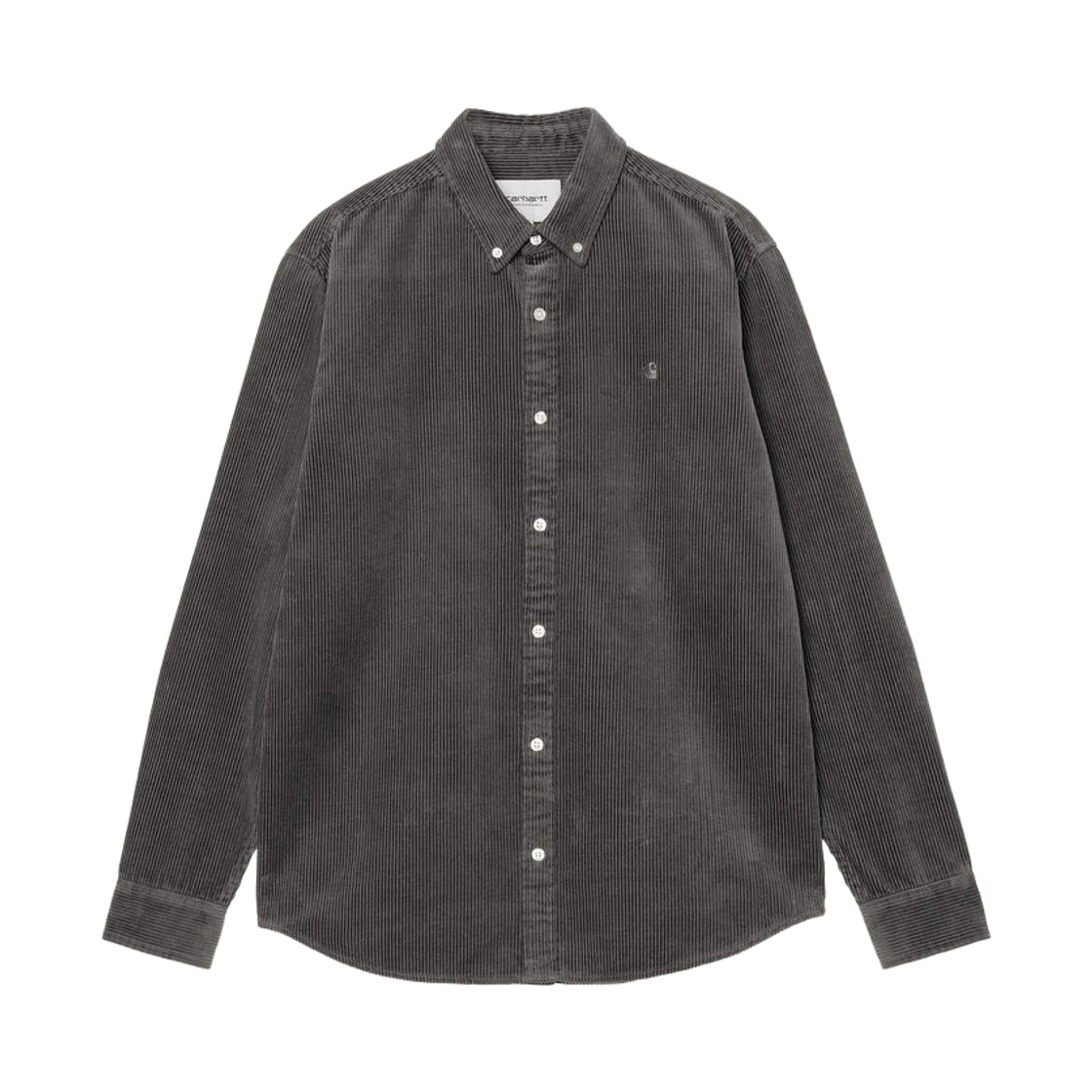 칼하트 WIP 롱슬리브 매디슨 코듀로이 셔츠 그래파이트(Carhartt WIP Long Sleeve Madison Corduroy Shirt Graphite)