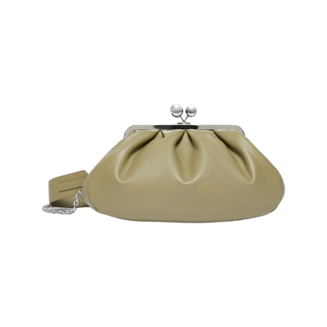 CUBICO-078 Weekend Max Mara Cubico Medium Sheepskin Pasticcino Bag Sage Green