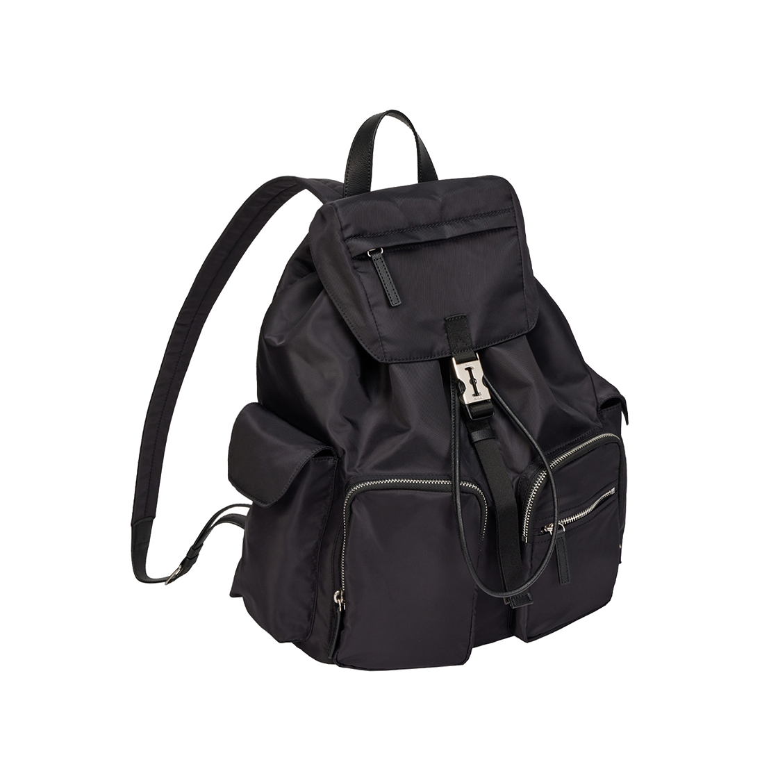 분크 헤이 더블 포켓 백팩 라지 블랙(vunque Hey Double Pocket Backpack L Black)