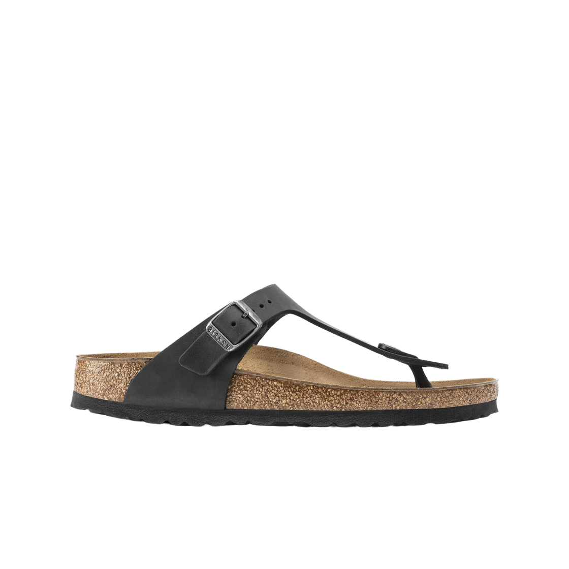 0845251 Birkenstock Gizeh Oiled Leather Black - Regular