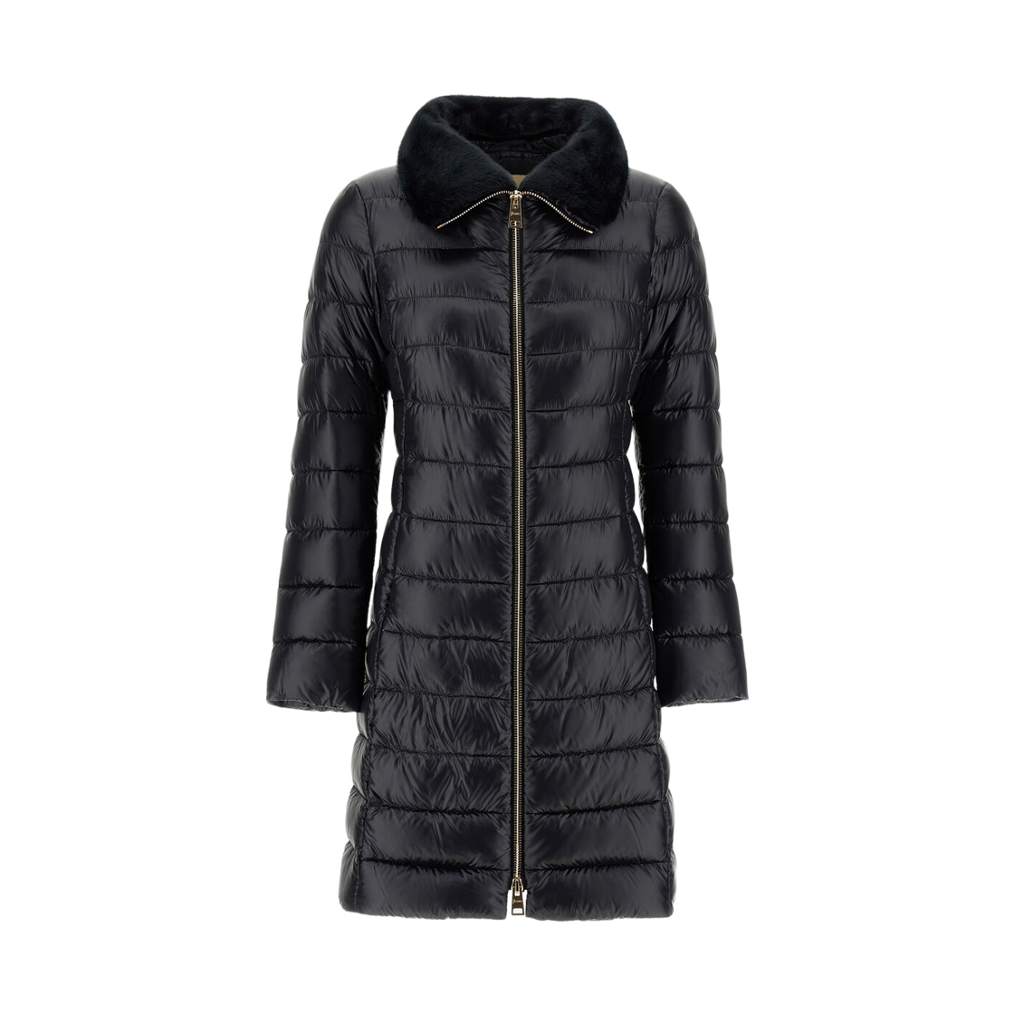 (W) 에르노 엘리사 롱 구스다운 자켓 블랙((W) Herno Elisa Long Goose Down Jacket Black)