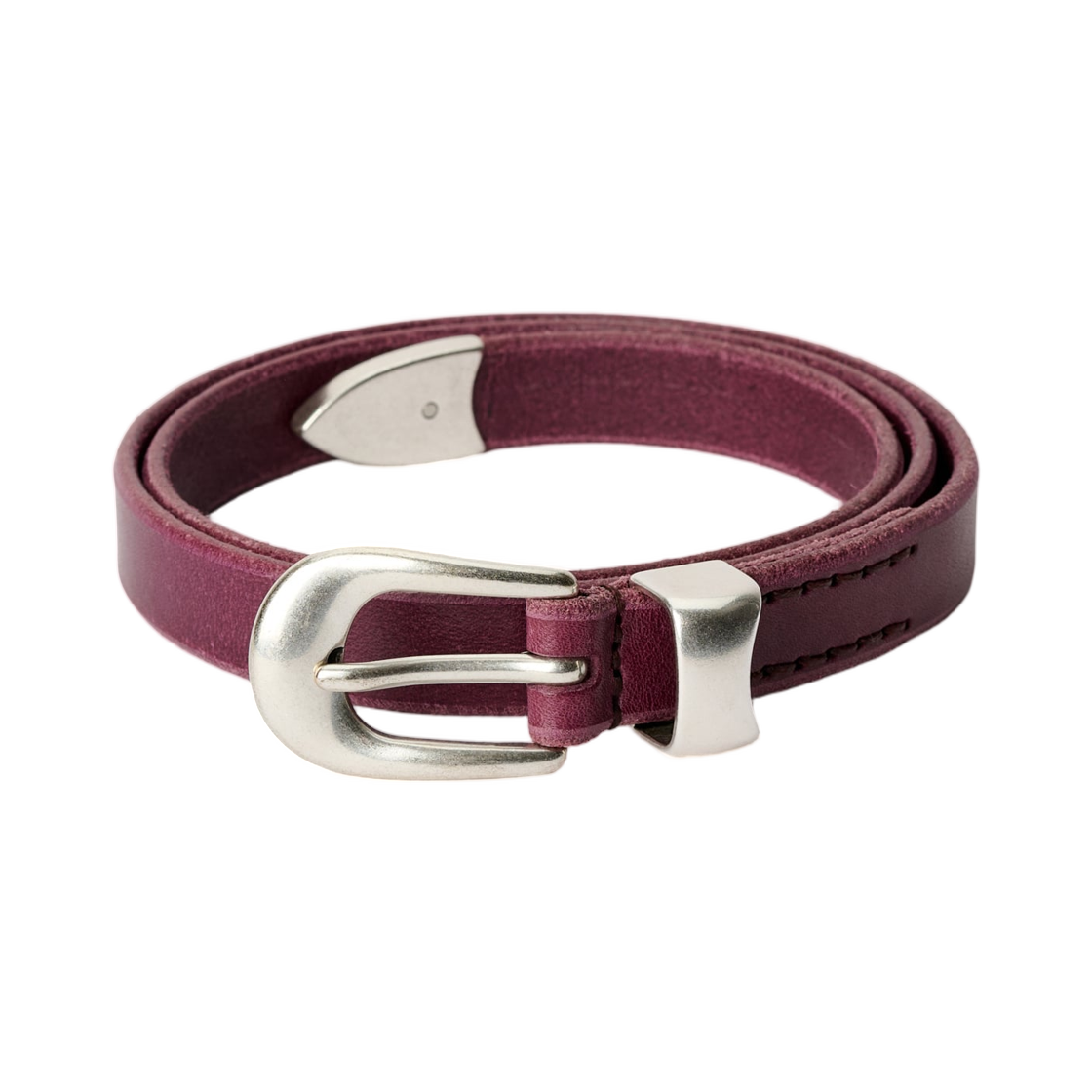 A2268HS Our Legacy 2cm Belt Shadow Berry Leather