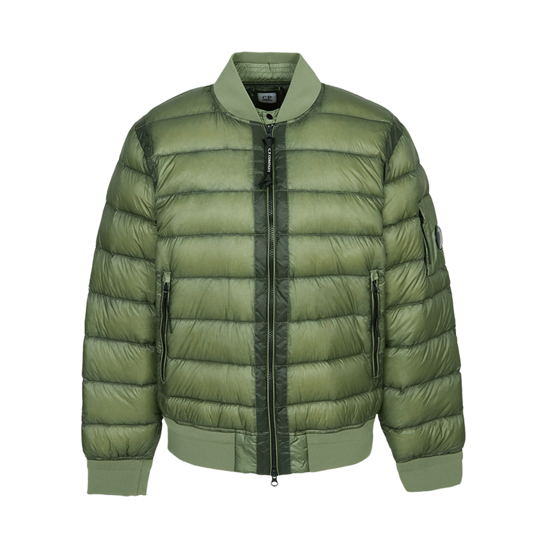 19CMOW001A110416A612 C.P. Company D.D. Shell Bomber Down Jacket Green - 25FW