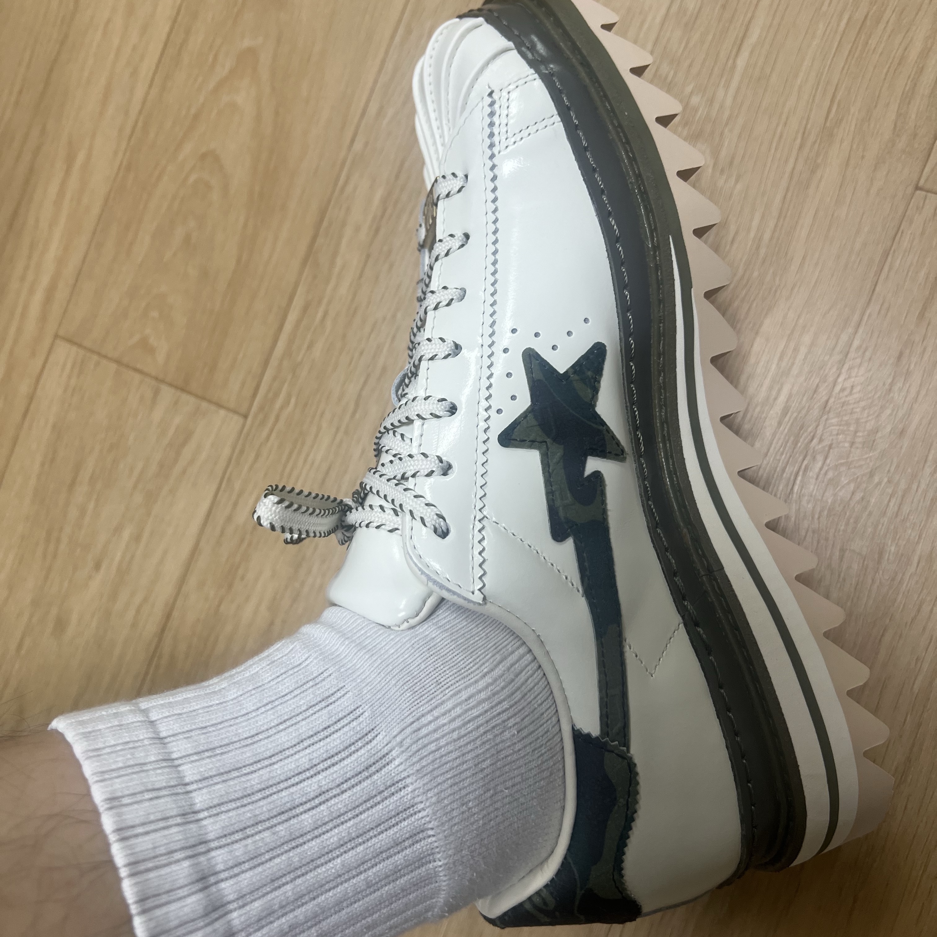 Adidas x BAPE x Edison Chen Clot Superstar Off White Branch 착용 스타일 - 2
