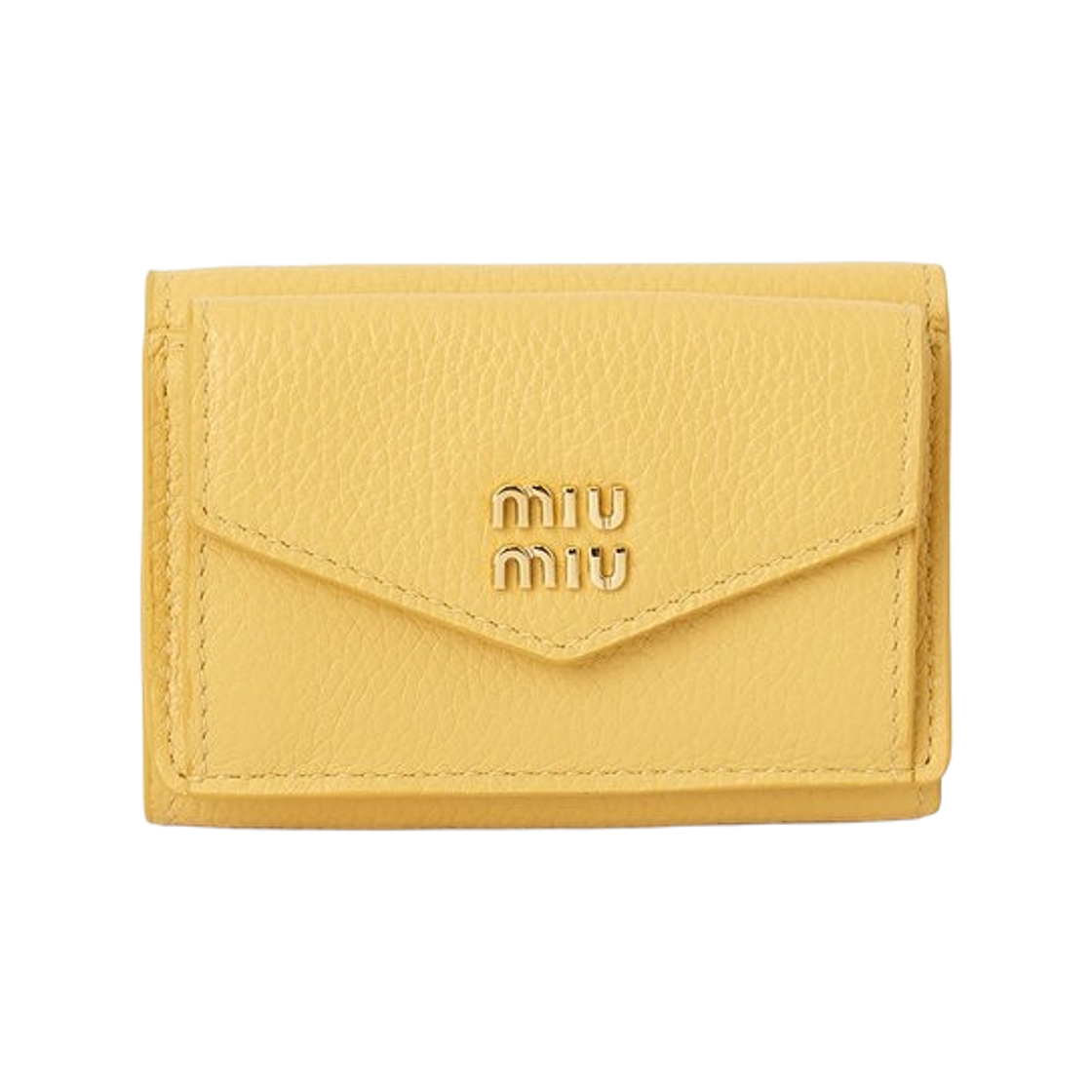 5MH021-ADT7-F0F06 Miu Miu Small Leather Wallet Yellow