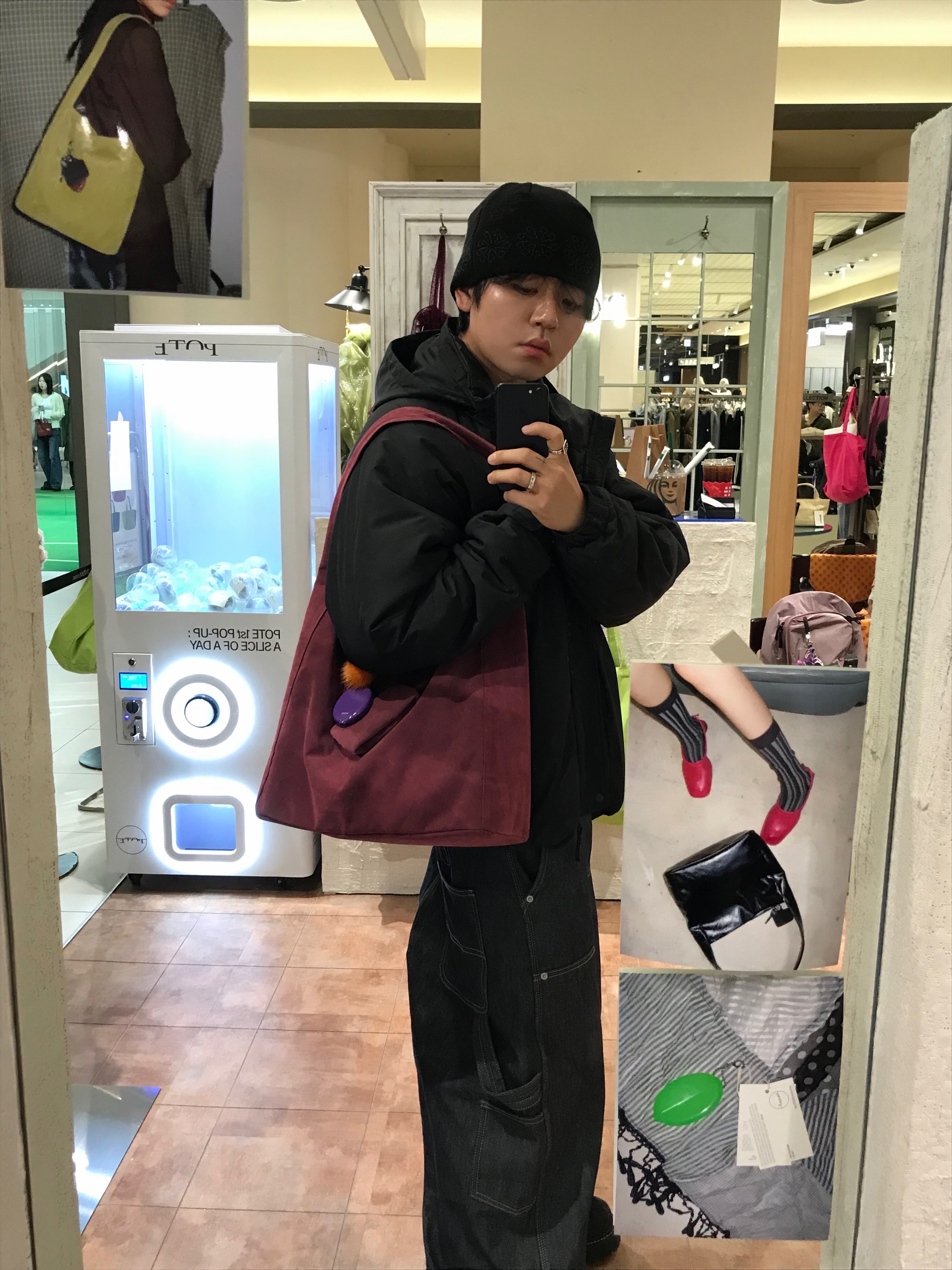 Polyteru Old School Track Parka Black, Stussy Metal S Tip Belt Desert 착용 스타일 - 3