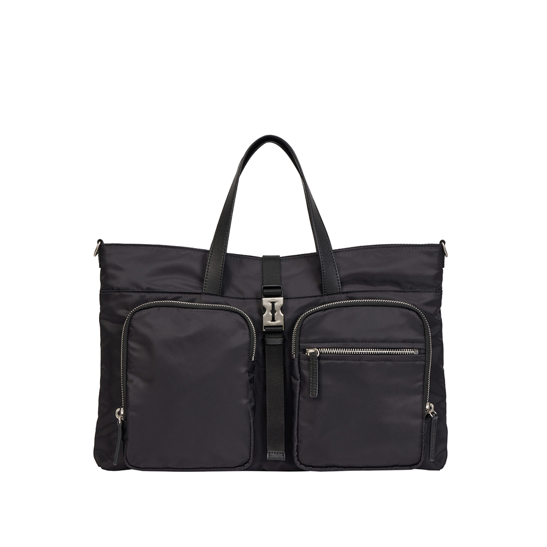 분크 헤이 더블 포켓 토트 미듐 블랙(vunque Hey Double Pocket Tote M Black) - 3