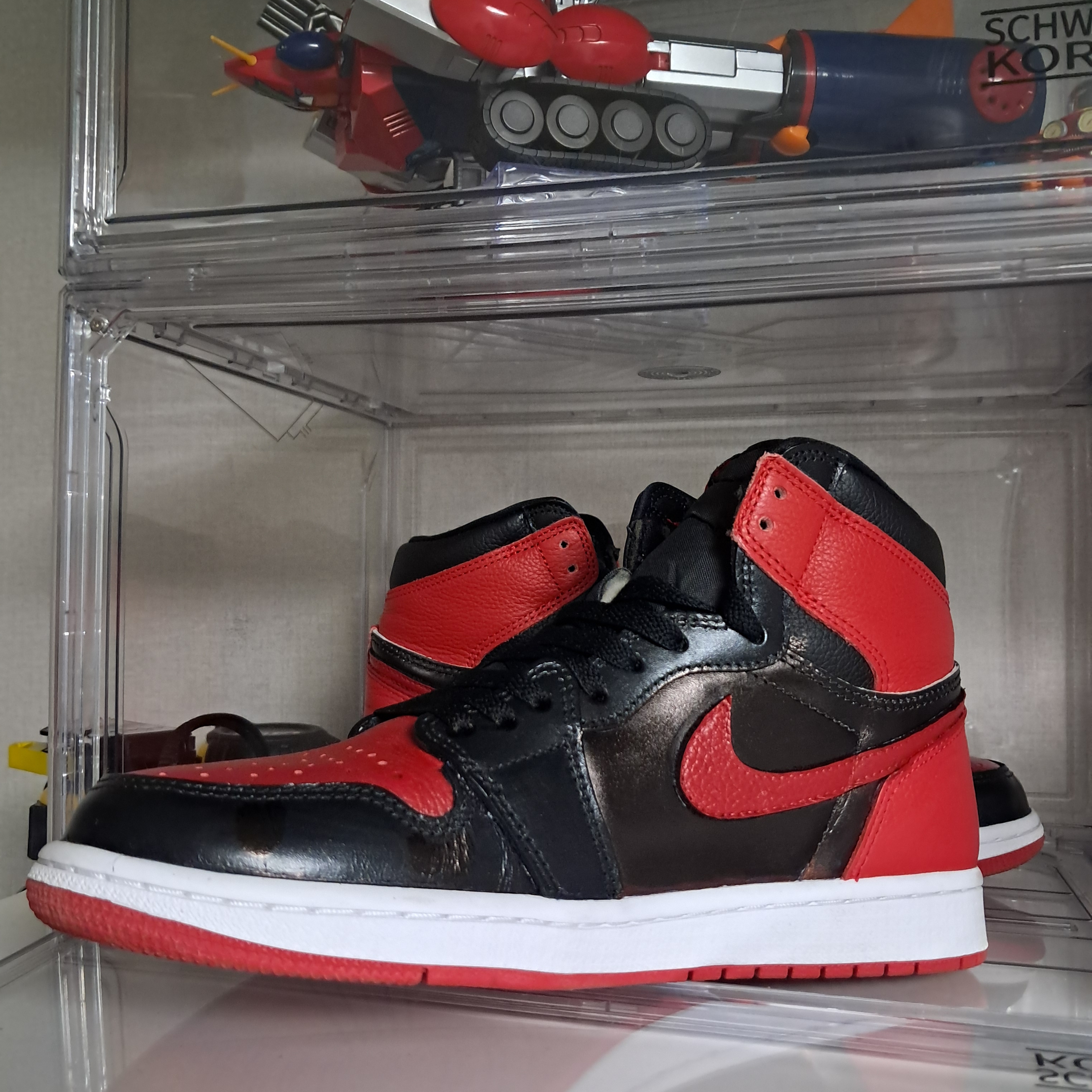 Jordan 1 Retro High OG Heritage, Jordan 1 High 85 Bred 착용 스타일 - 2