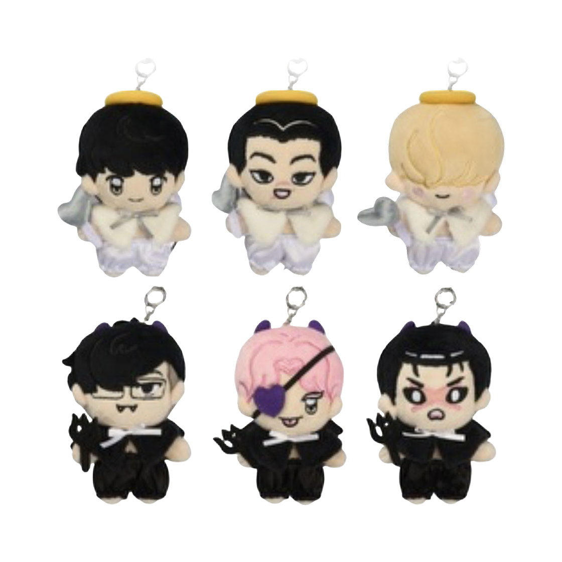 외모지상주의 VVIP 팝업 랜덤 앤젤 & 데빌 인형 키링 (1개입)(Lookism VVIP Pop Up Random Angel & Devil Plush Keyring (1 Pack))