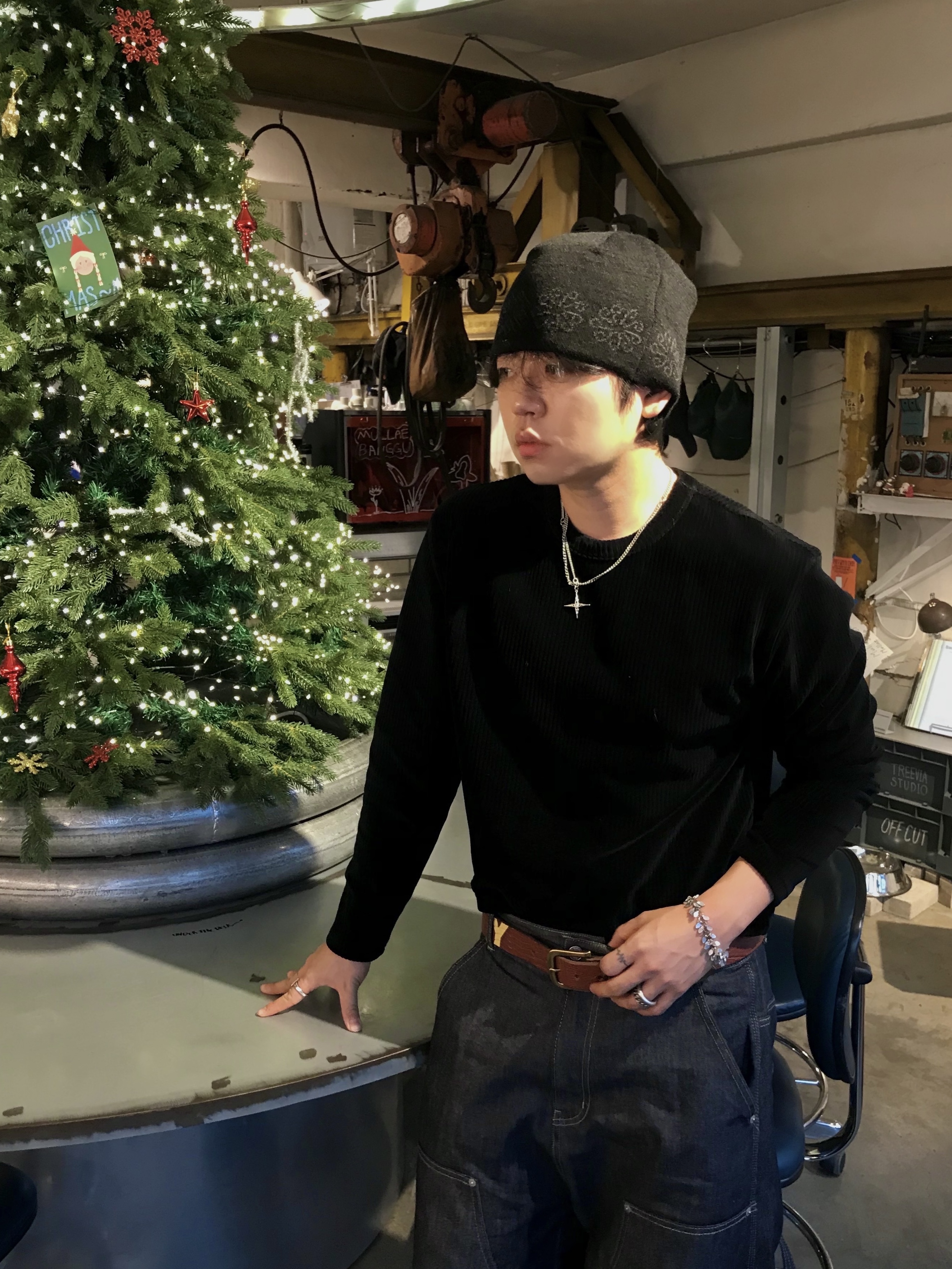 Polyteru Old School Track Parka Black, Stussy Metal S Tip Belt Desert 착용 스타일 - 10