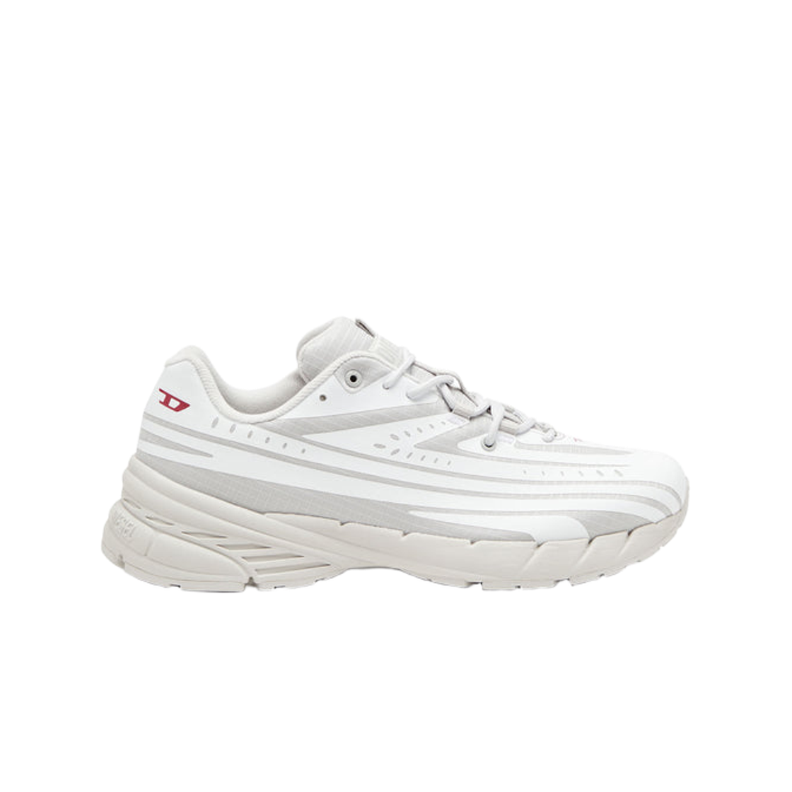 Y03436P6907-HA497 Diesel D-Airspeed Low Striped Sneakers White