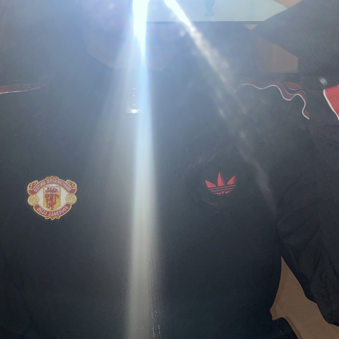 Adidas Manchester United Terrace Icon Track Top Black - KR Sizing 착용 스타일