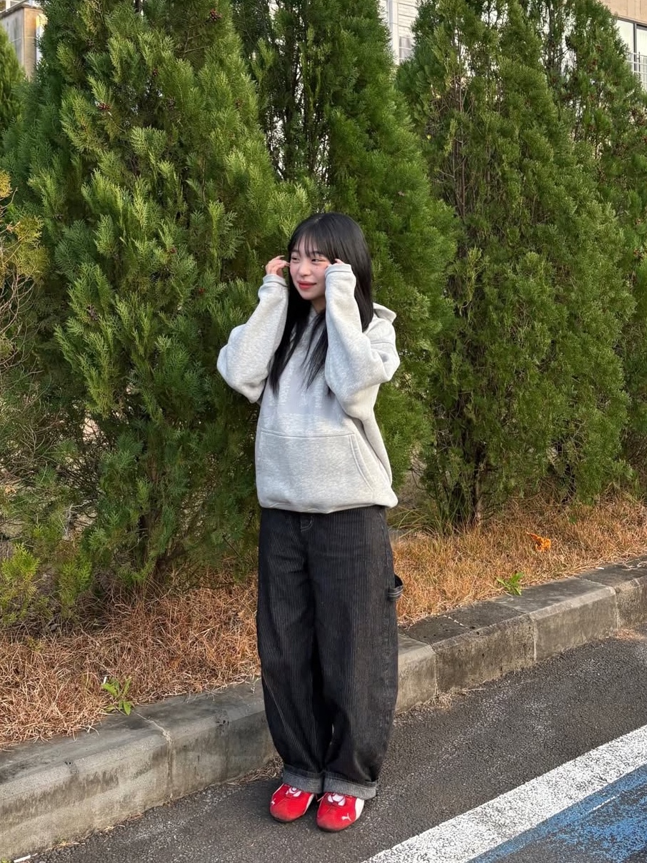 Permanent Archive Comfortable Per Hoodie Melange Gray, Puma Speedcat OG Red White 착용 스타일