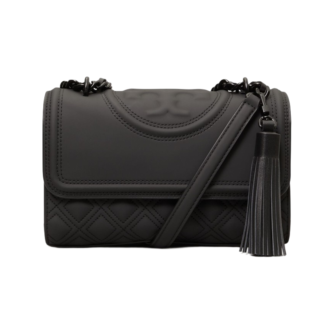 82562-001 Tory Burch Small Fleming Matte Convertible Shoulder Bag Black