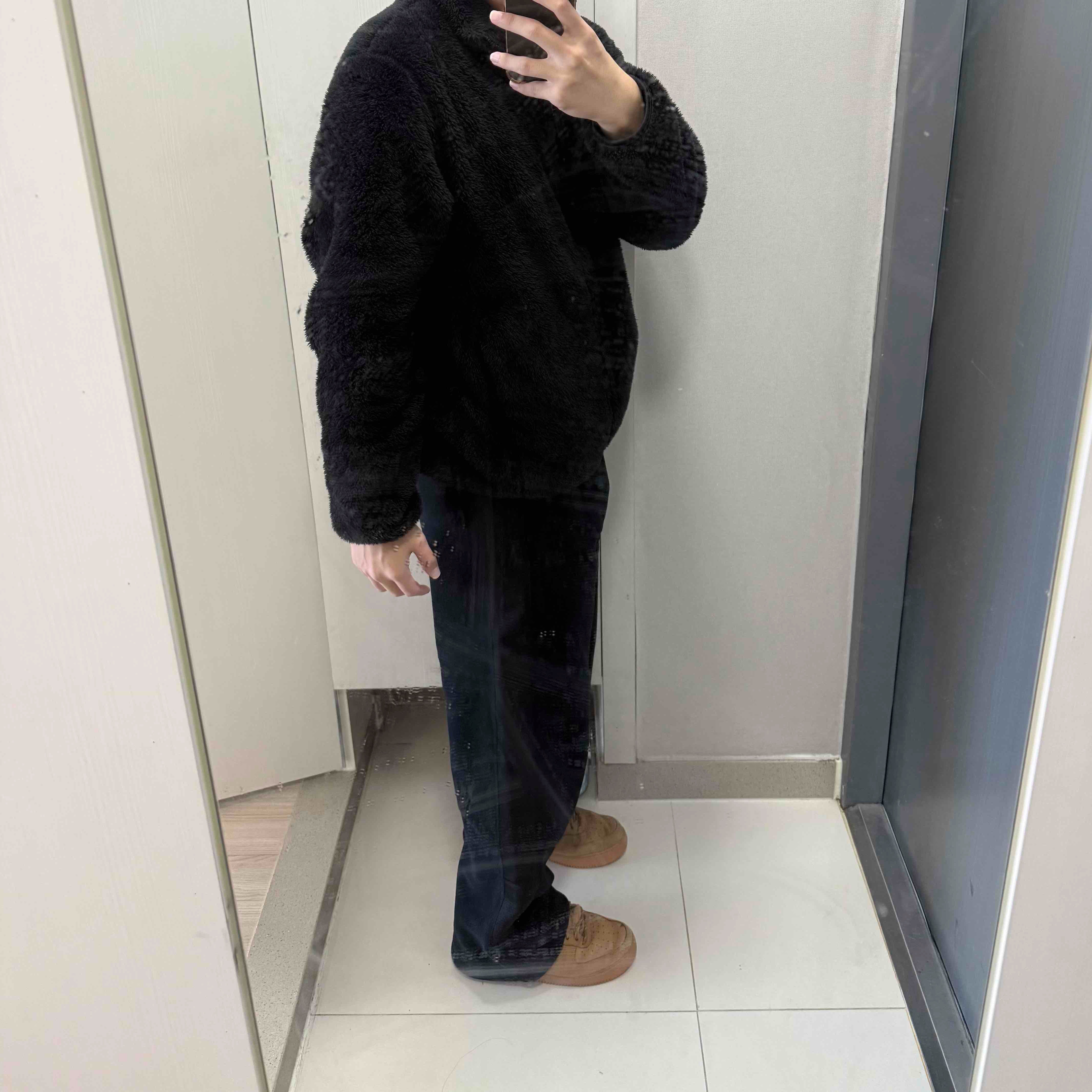 Nike Air Force 1 '07 WB Flax, Uniqlo x Needles Fleece Wide Pants Black - JP 착용 스타일 - 2