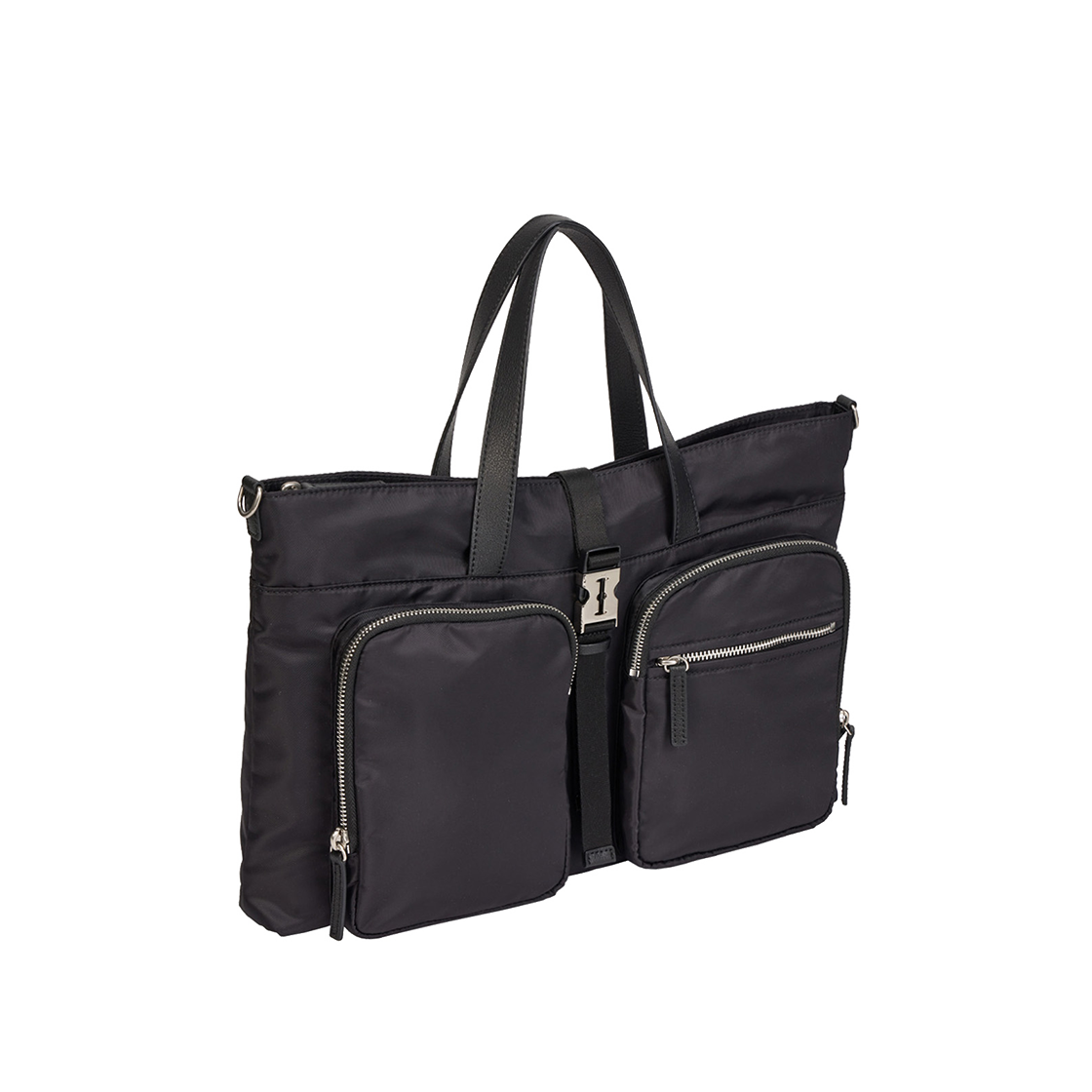 분크 헤이 더블 포켓 토트 미듐 블랙(vunque Hey Double Pocket Tote M Black) - 2