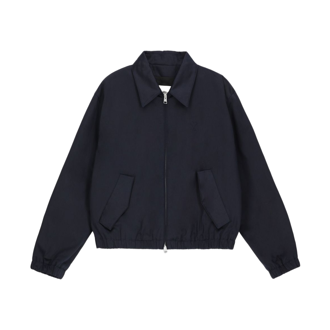 HJK040-CO0103-4011 AMI de Coeur Cotton Zipped Jacket Navy Blue