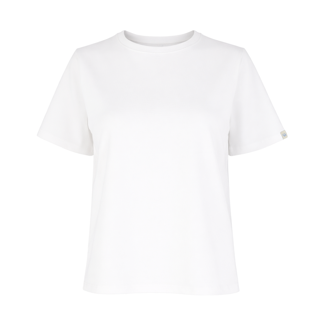 SA25124TSIV sayuu Basic Stretch Short-Sleeve T-Shirt Ivory