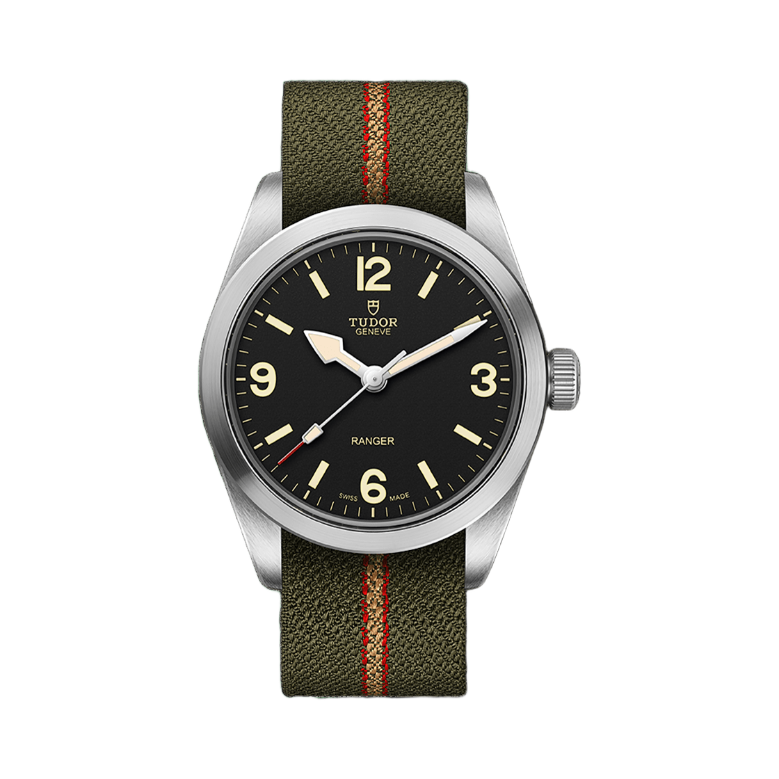 튜더 레인저 36mm M79930 패브릭 스트랩 블랙 그린(Tudor Ranger 36mm M79930 Fabric Strap Black Green)