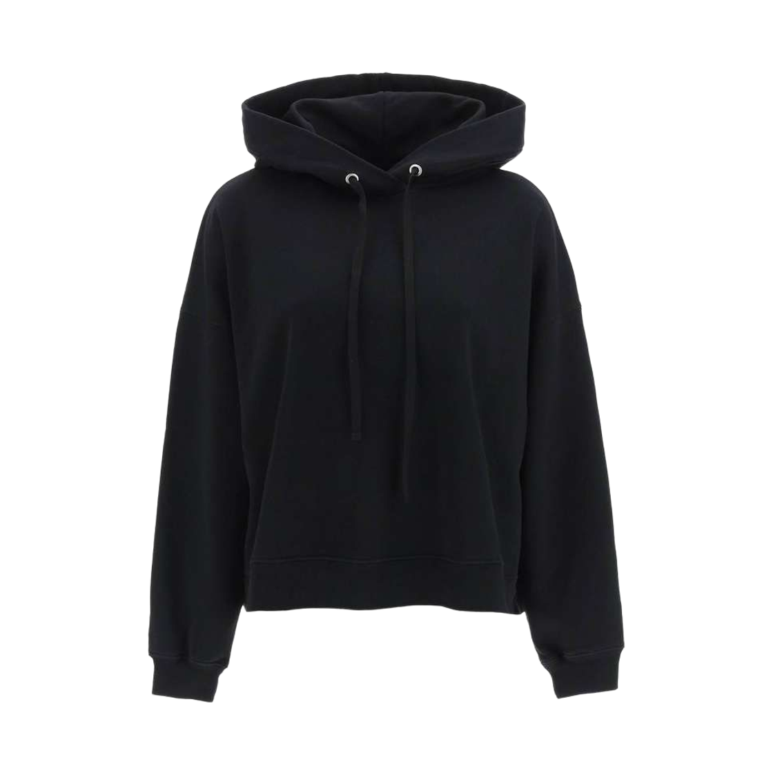 S51GU0039S25498900 (W) Maison Margiela Logo Print Hooded Sweatshirt Black
