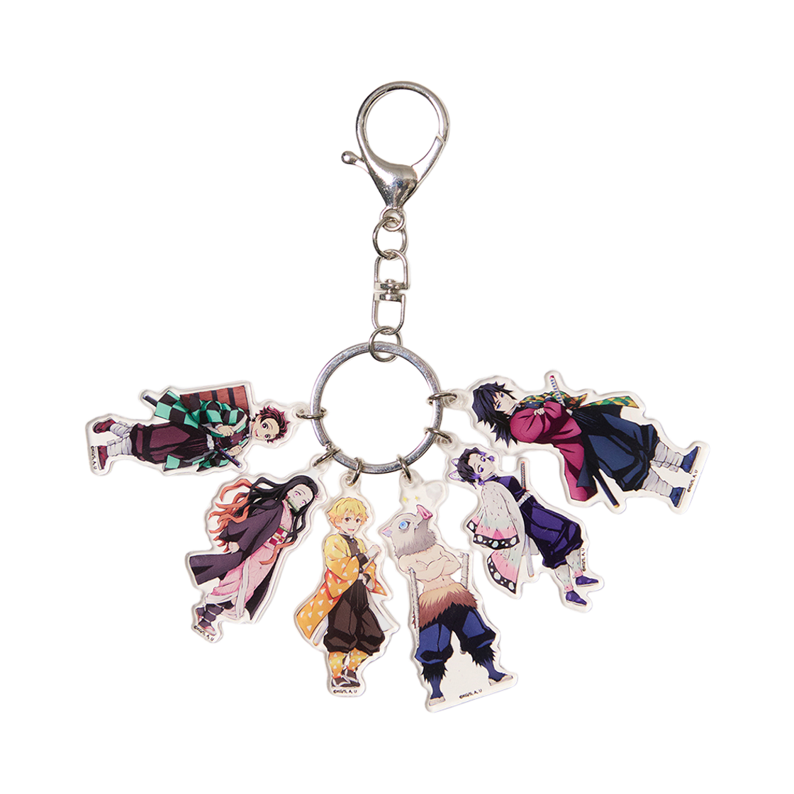 댄꼼마 x 귀멸의 칼날 주인공 와글와글 키링 귀살대(DANCOMMA x Demon Slayer Wagle Wagle Keyring Demon Slayer Corps)