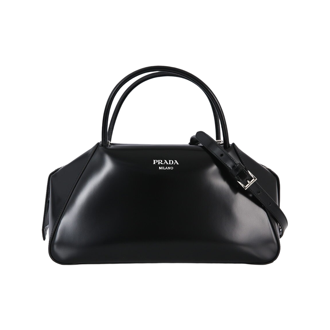 1BA365-ZO6-F0002 Prada Medium Brushed Leather Prada Supernova Handbag Black