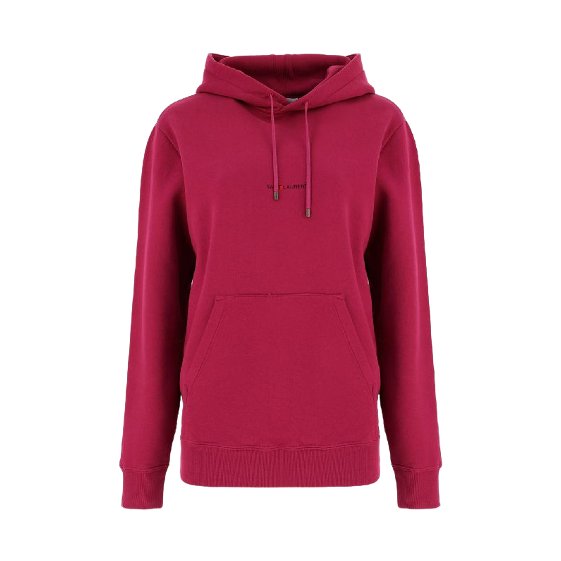 666164-YBQZ2-6841 (W) Saint Laurent Logo Hoodie Fuchsia
