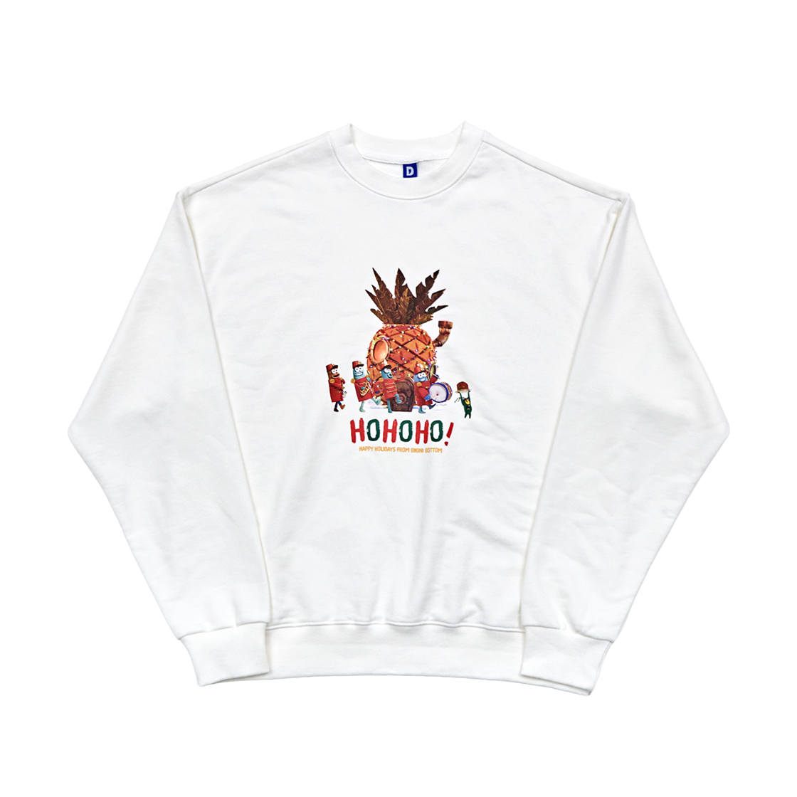 DN25WSS1500 DANCOMMA x SpongeBob SquarePants Bikini Bottom Residents’ Christmas Sweatshirt