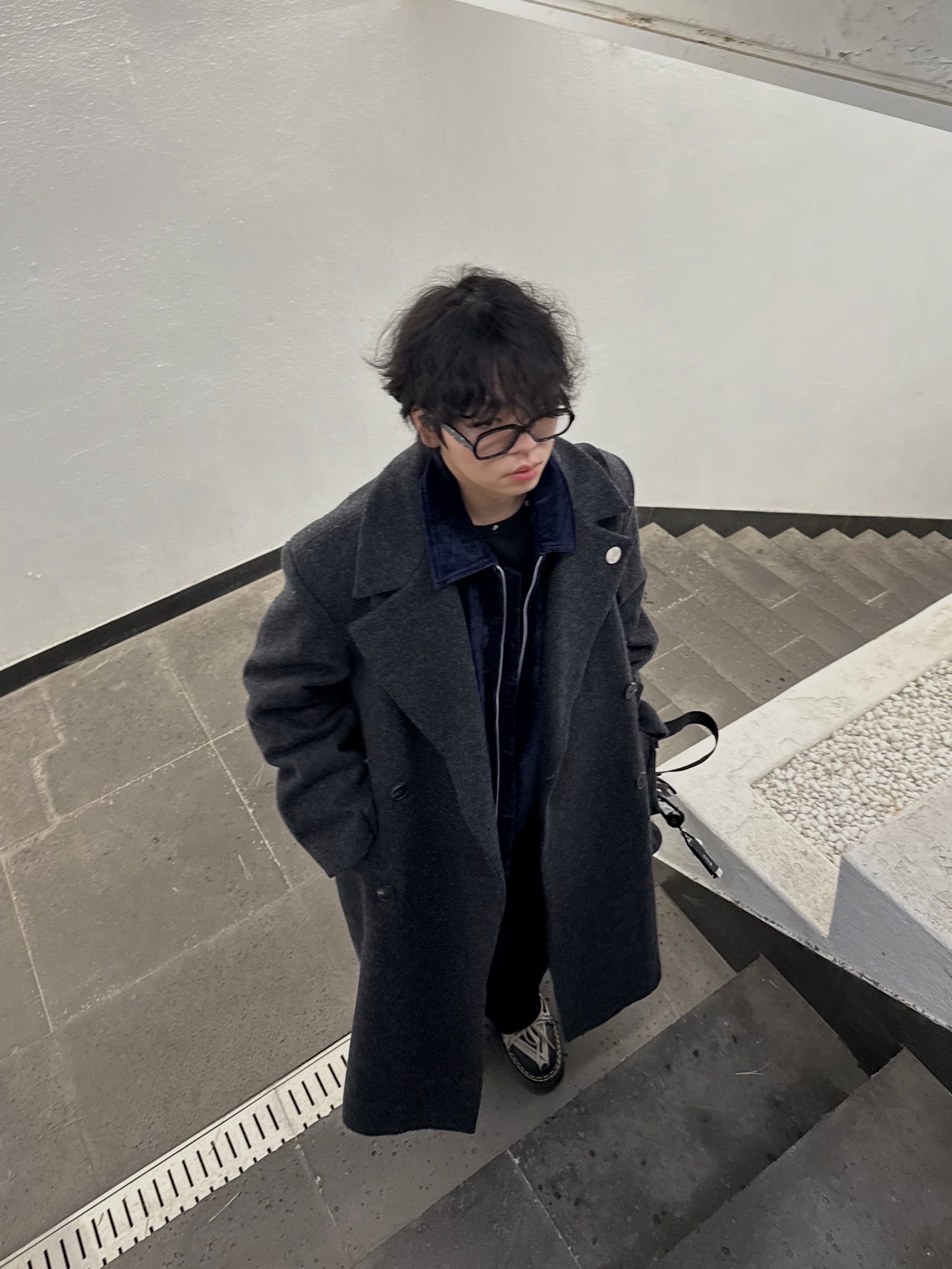 Dr. Martens x Rick Owens 1460 Quad Sole Mega Lace Boots Black, Gentle Monster x Maison Margiela MM114 Black Clear 착용 스타일 - 6