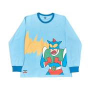 DANCOMMA x Crayon Shin Chan Action Beam!! Luminous Long Sleeve Tee Sky blue
