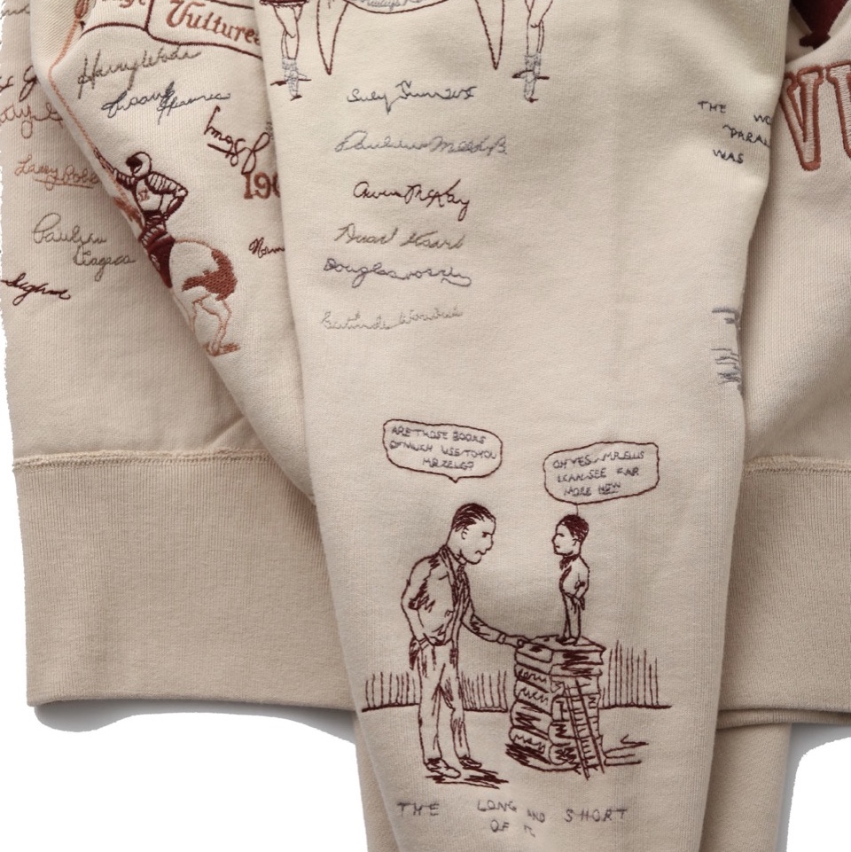 Samuel Zelig Yearbook Crewneck Vintage Beige 착용 스타일 - 5