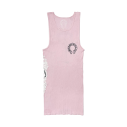 Chrome Hearts Deadly Doll Rib Art Basel Flora Tank Pink