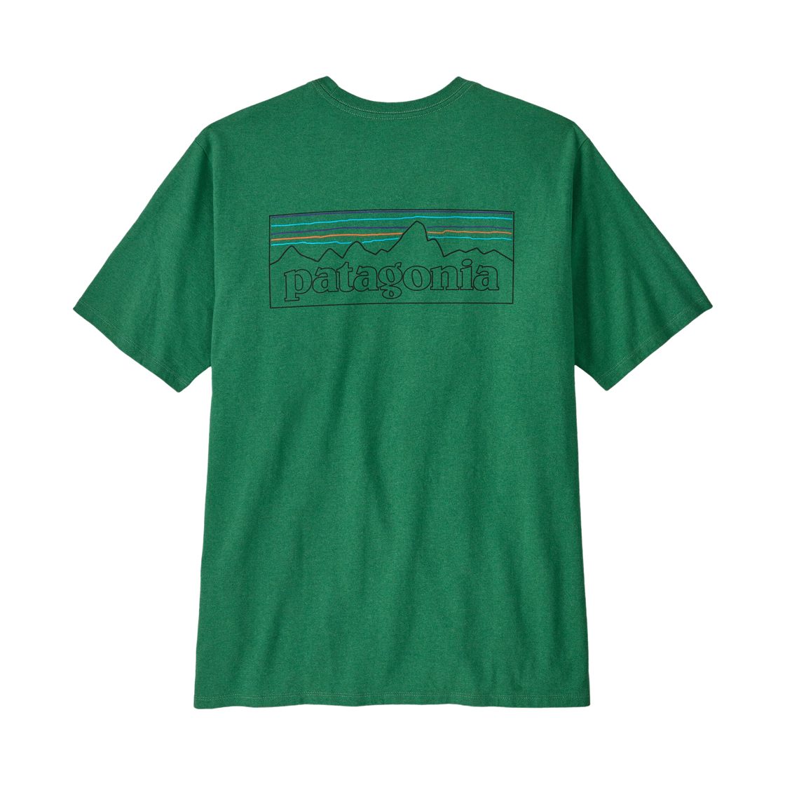 파타고니아 P-6 로고 리스폰시빌리 티셔츠 P-6 아웃라인 하트리프 그린(Patagonia P-6 Logo Responsibili T-Shirt P-6 Outline Heartleaf Green) - 1