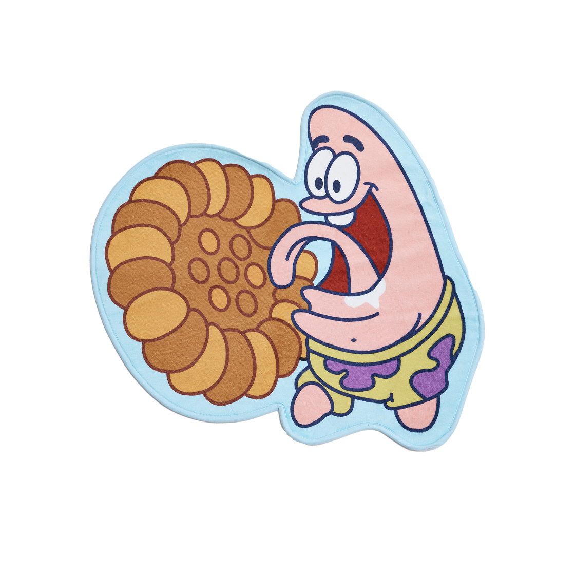 댄꼼마 x 스폰지밥 약과먹는 뚱이 러그(DANCOMMA x SpongeBob SquarePants Yakgwa Eating Ddungi Rug)