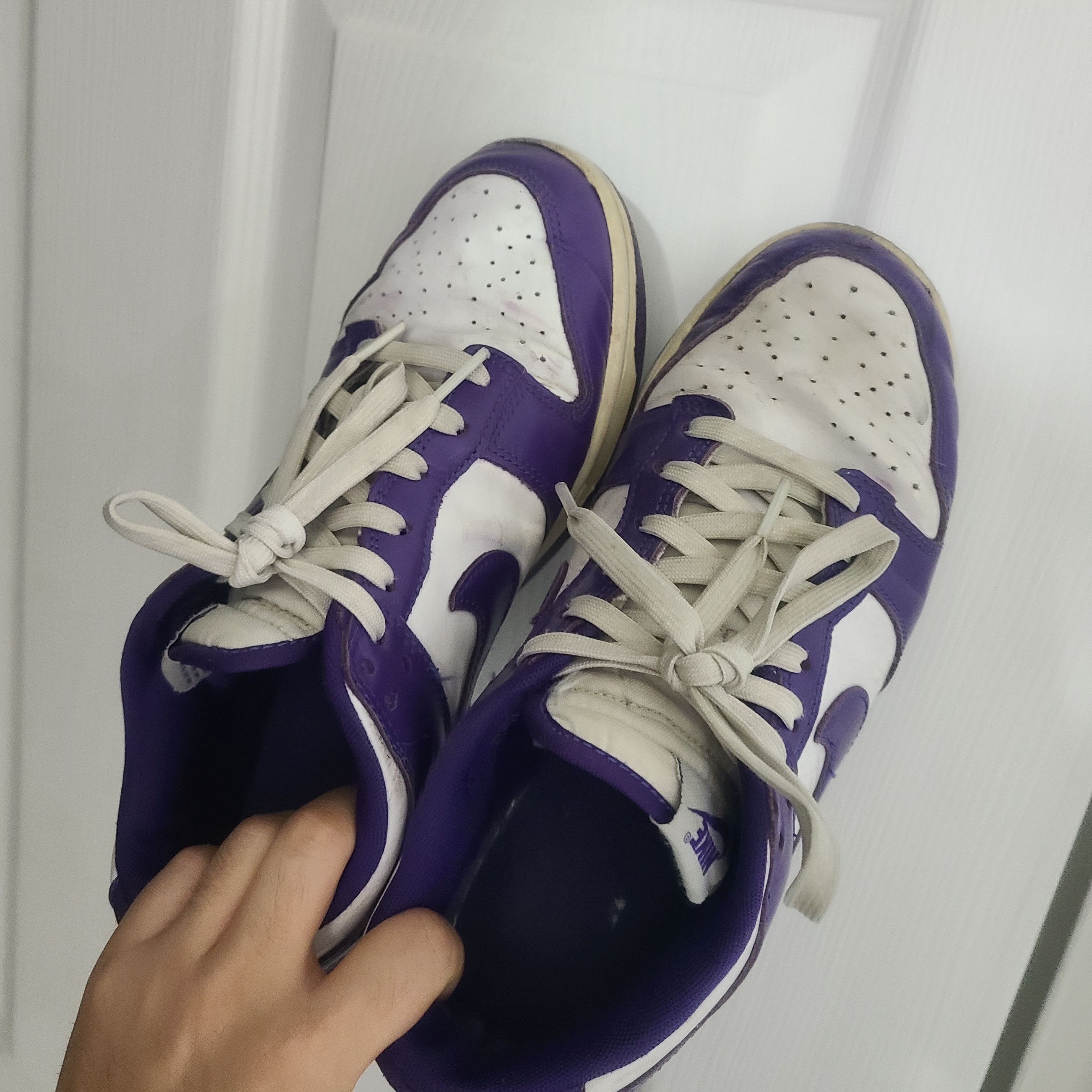 Nike Dunk Low Retro Championship Court Purple 착용 스타일