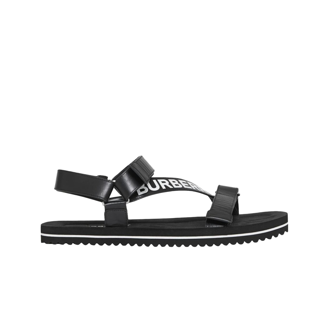 버버리 로고 스트랩 레더 샌들 블랙(Burberry Logo Strap Leather Sandal Black)