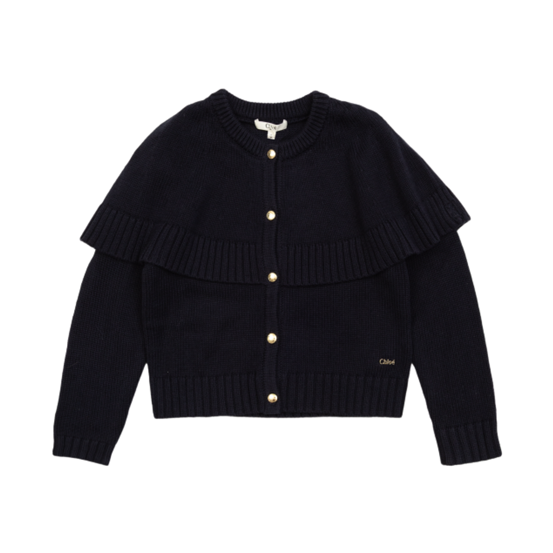 (키즈) 끌로에 케이프 가디건 네이비((Kids) Chloe Cape Cardigan Navy)