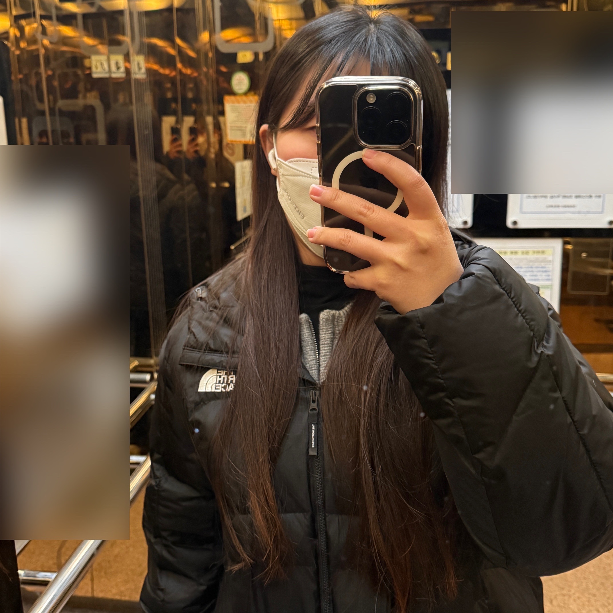 The North Face White Label Wave LT On Ball Jacket Black 착용 스타일
