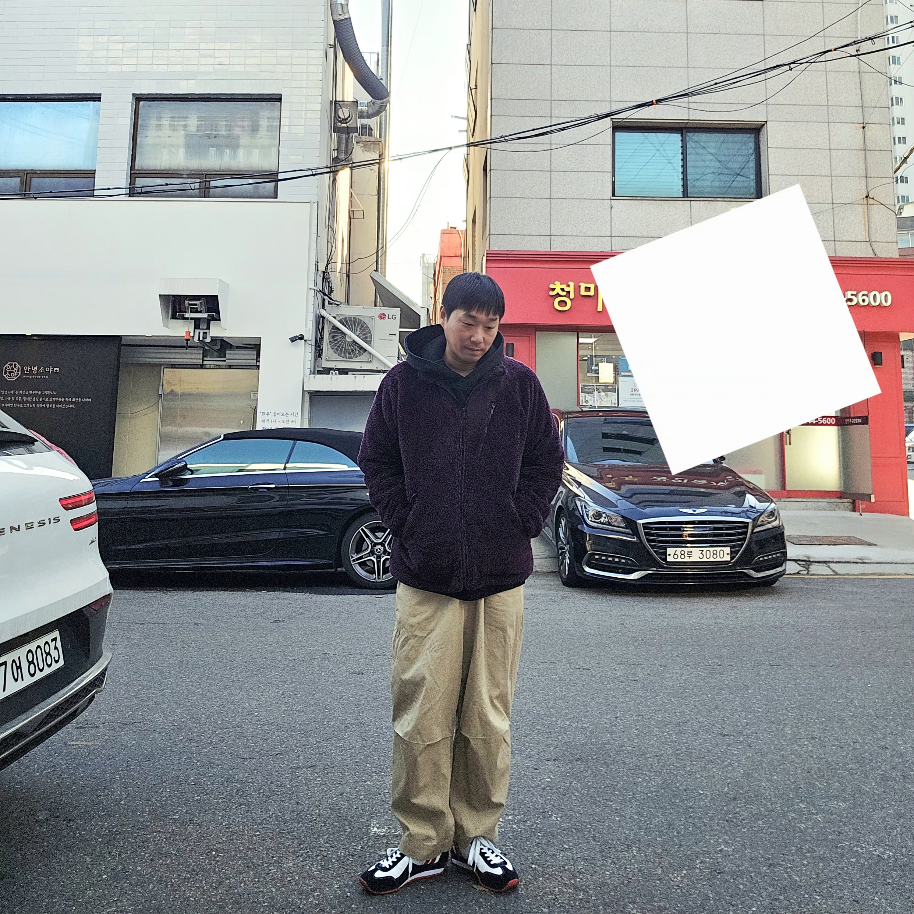 Uniqlo x Needles Fleece Jacket Purple - KR 착용 스타일 - 1