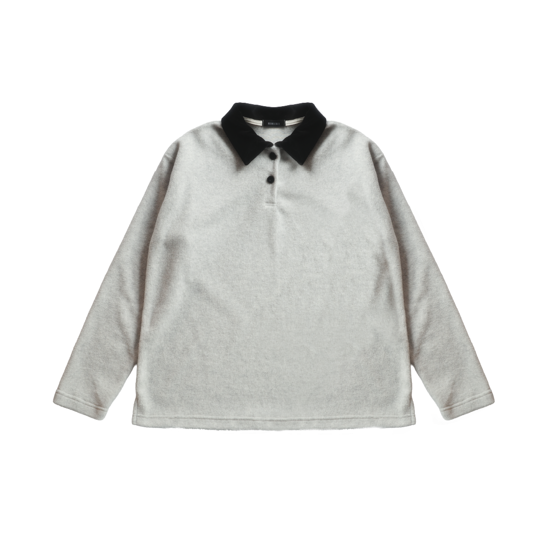 KS5CRTO002OT Kookeesee Fog Fleece Collar Tee oatmeal