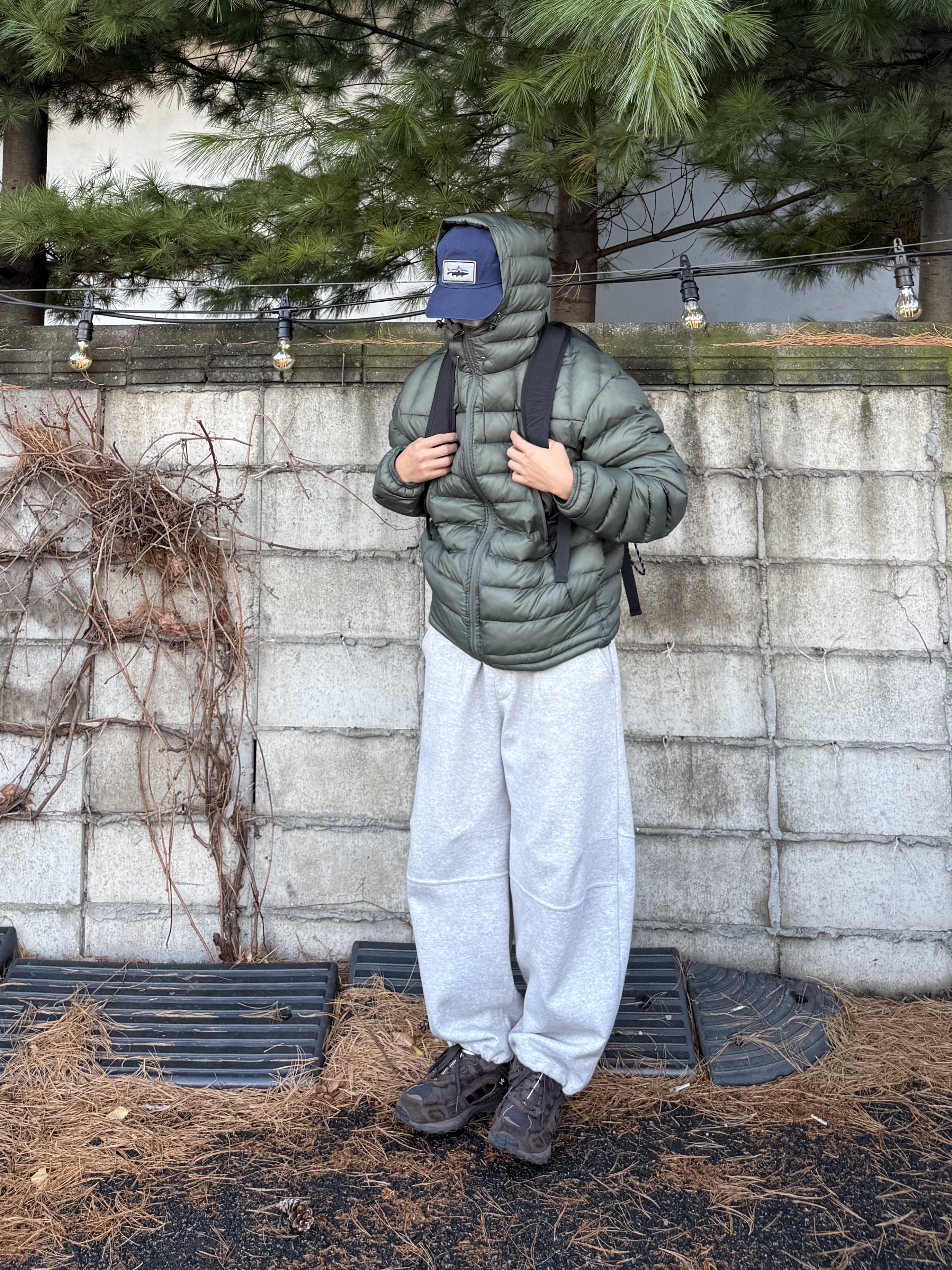 Patagonia P-6 Label Trad Cap Utility Blue, Patagonia P-6 Label Trad Cap Navy 착용 스타일 - 4