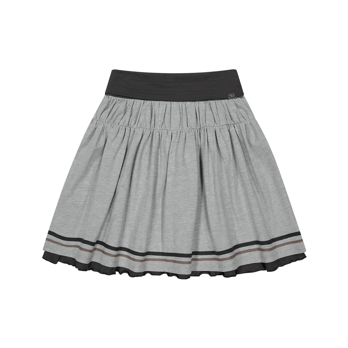 CY25FSBTSR081 COYSEIO X BLYTHE Folding Shirring Skirt Melange Grey