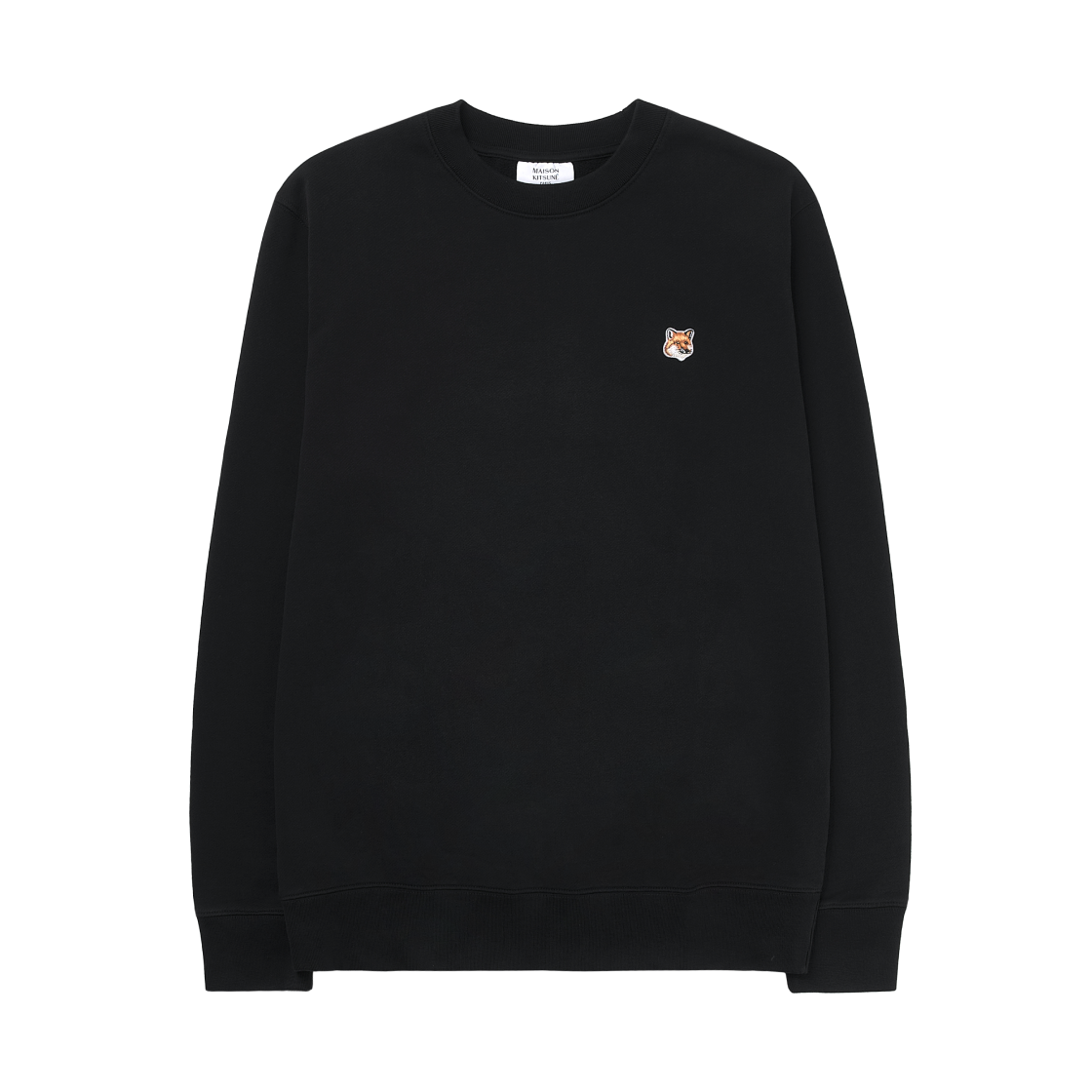 메종 키츠네 폭스 헤드 패치 레귤러 스웨트셔츠 블랙(Maison Kitsune Fox Head Patch Regular Sweatshirt Black)