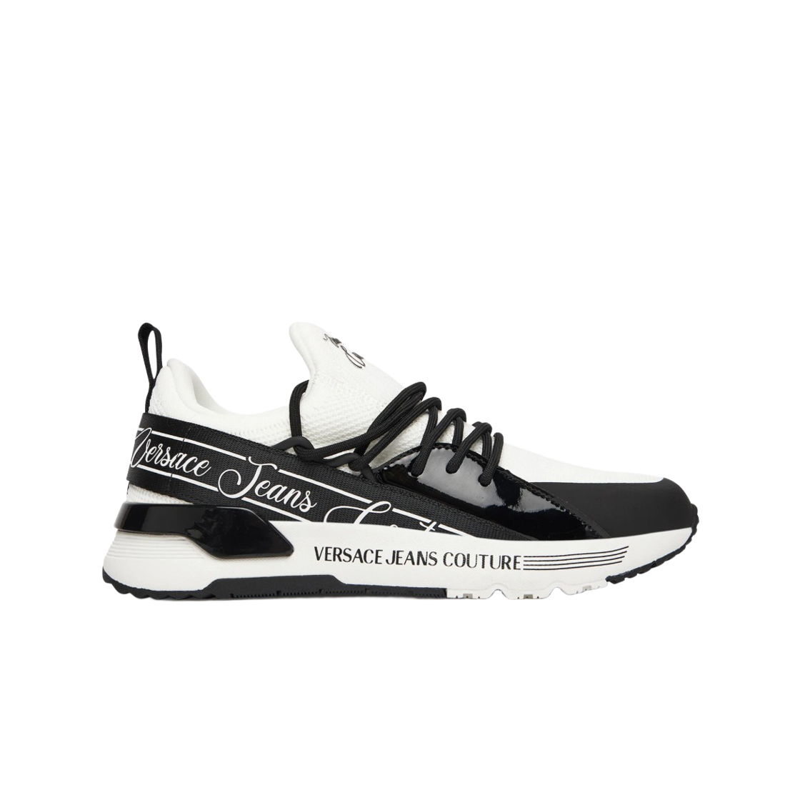 (W) 베르사체 진 꾸뛰르 다이나믹 로고 스니커즈 화이트((W) Versace Jeans Couture Dynamic Logo Sneakers White)