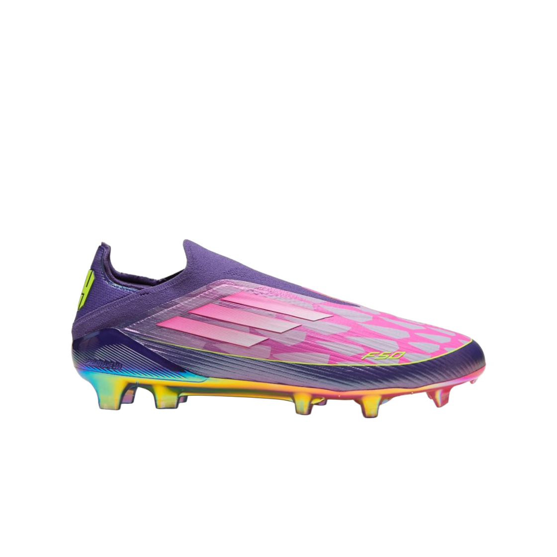 아디다스 F50 엘리트 레이스리스 FG 라민 퍼플 클라우드 화이트(Adidas F50 Elite Laceless FG Lamine Purple Cloud White)