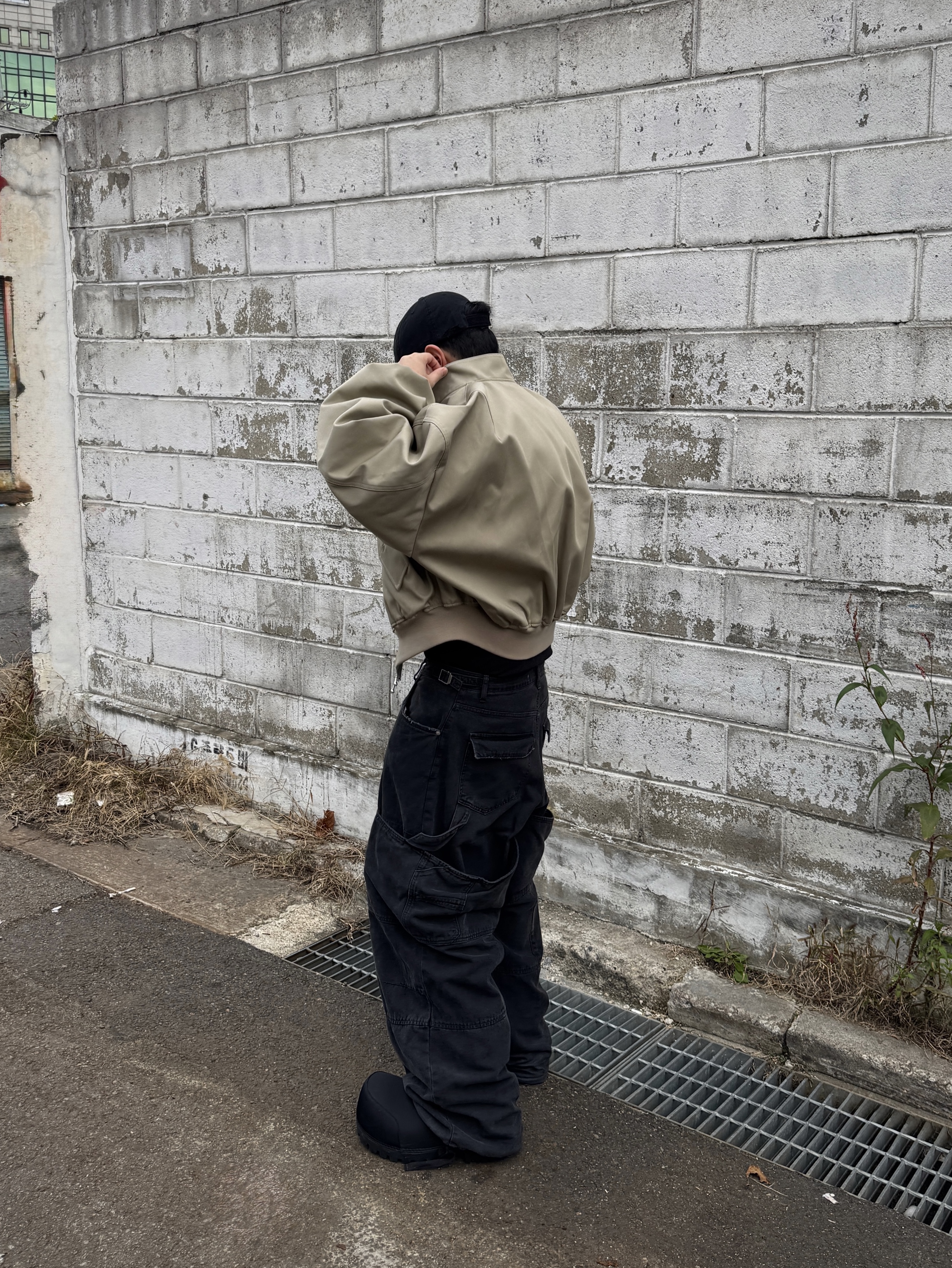 Nonnod Double knee cover pants Vintage black, Balenciaga Skiwear Alaska Nylon Low Boot Black 착용 스타일